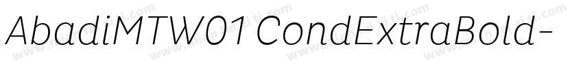 AbadiMTW01 CondExtraBold字体转换